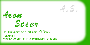 aron stier business card